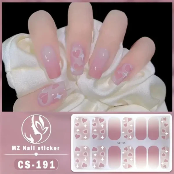 Quinnas Gel Nail Stickers: Unhas adesivas UV