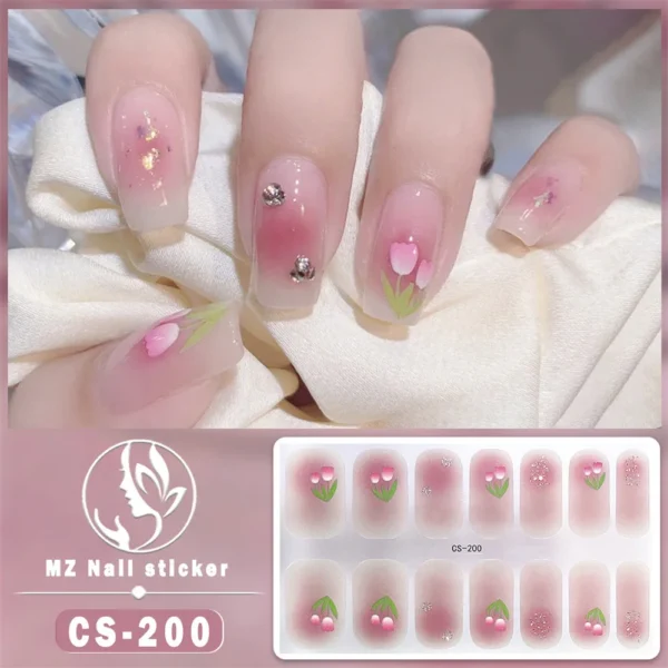 Quinnas Gel Nail Stickers: Unhas adesivas UV