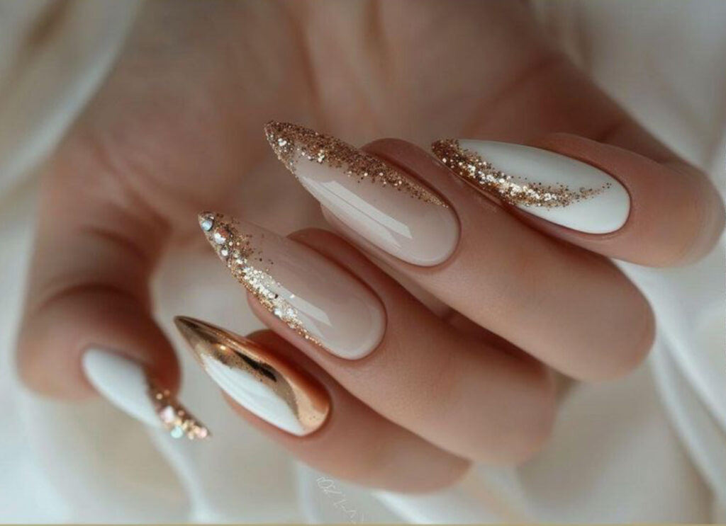 Unhas de gel simples e elegantes: Com opções de Quinnas Gel nail Stickers