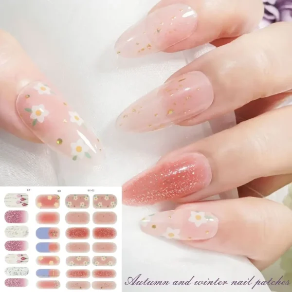 Quinnas gel nail Stickers: Unhas adesivo uv