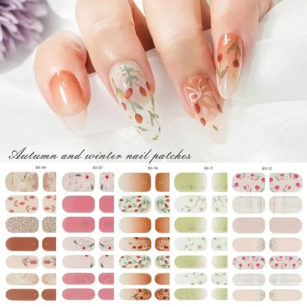 Quinnas gel nail Stickers: Unhas adesivo uv