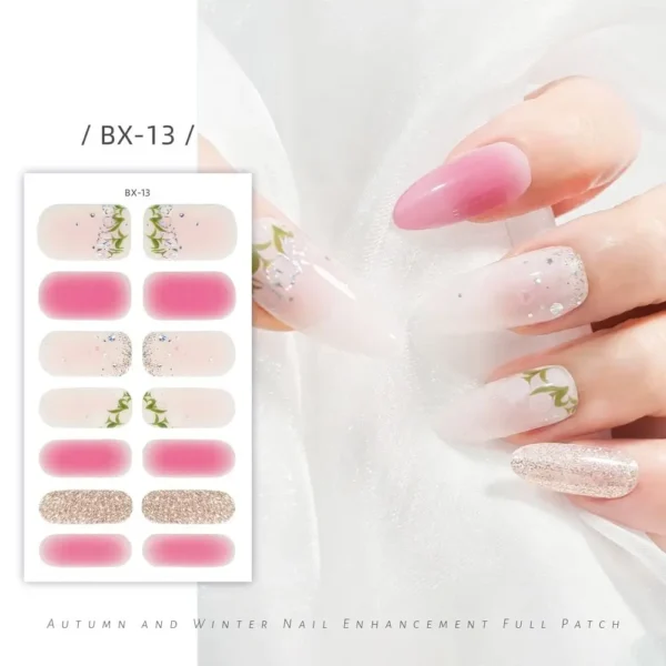 Quinnas gel nail Stickers: Unhas adesivo uv