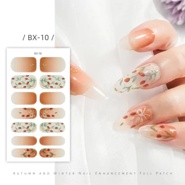 Quinnas gel nail Stickers: Unhas adesivo uv