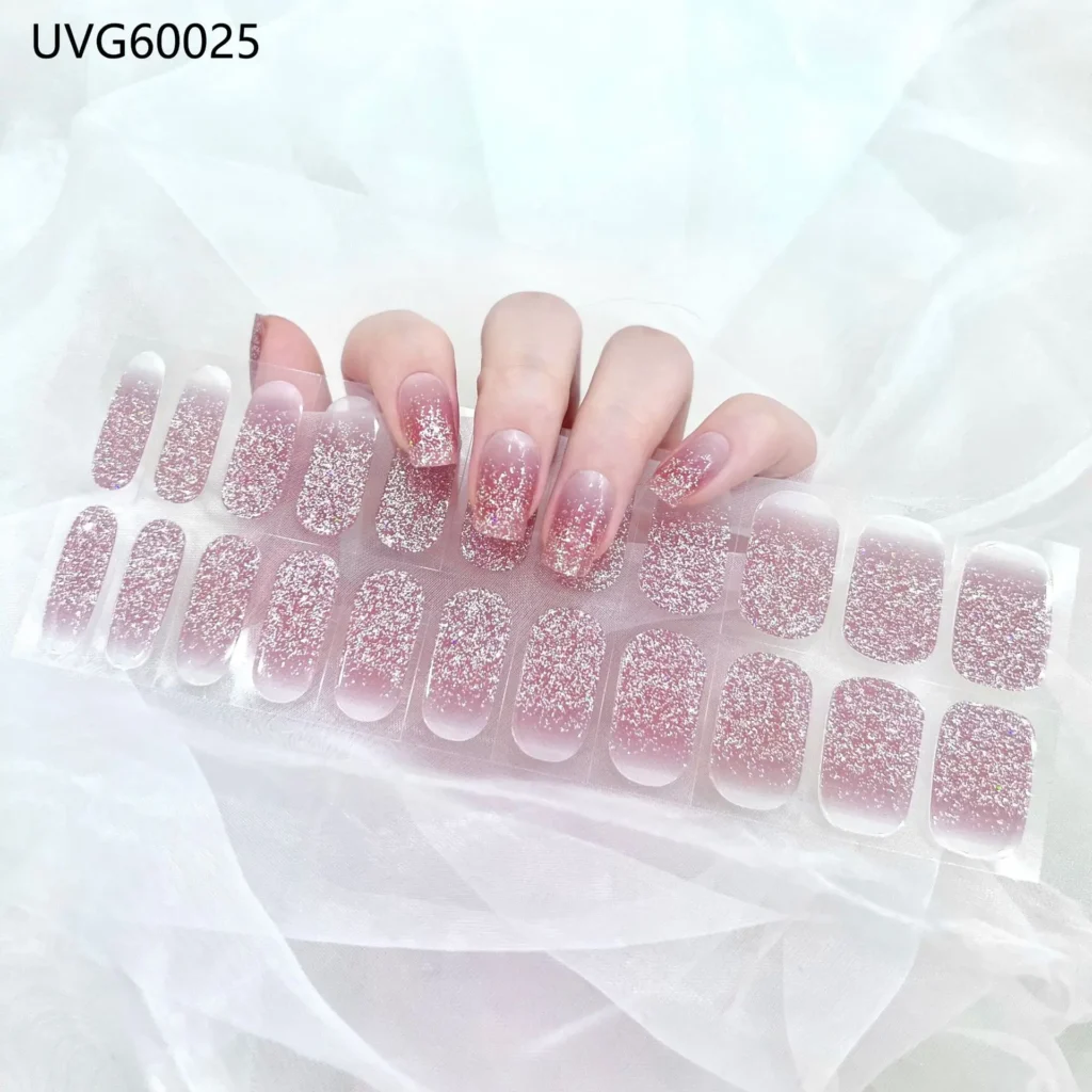 Quinnas gel nail stickers with uv light